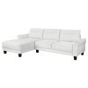 Sofá seccional Caspian con chaise longue y brazos curvos, tapizado, color blanco — foto 1