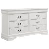 Juego de dormitorio Louis Philippe de 4 piezas Queen en blanco — foto 1